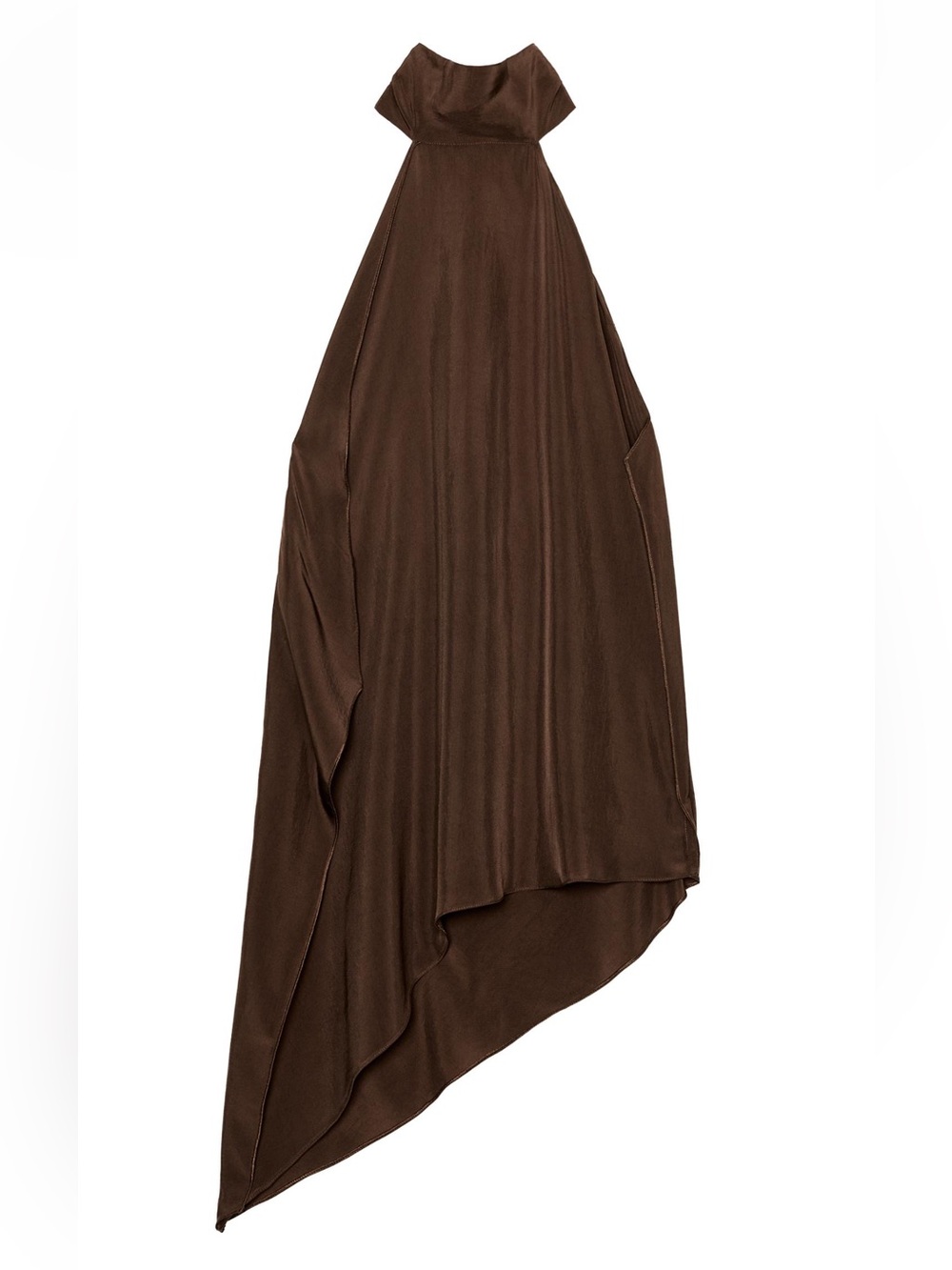 ZARA asymmetric halter top satin look